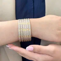 النگو بدون اجرت فلاور مدل ورساچه کد8060|جواهرات|گلستان (تهران), |دیوار