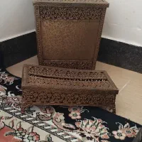 سطل زباله وجای دستمال. فلزی