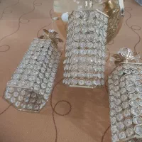 لوستر سه شاخه طلایی|لوستر و چراغ آویز|مشهد, طبرسی شمالی|دیوار