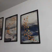 تابلو  طرح پروانه ۳ بعدی ۳ تکه