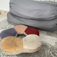 ۲ بالشت گرد الیاف نرم + پتو گلبافت|رختخواب، بالش، پتو|پرند, فاز ۳|دیوار