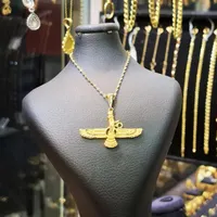 گردنبند دیسکو و پلاک فروهر بسیار زیبا|جواهرات|رشت, فلسطین|دیوار