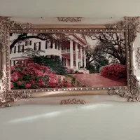 تابلو فرش و تابلو دوتیکه گل برجسته جدید