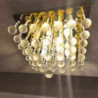 لوستر سقفی طلایی سایز ۴۰ در ۴۰