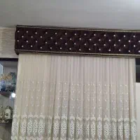 کتیبه مخمل قهوه ای|پرده، رانر، رومیزی|قم, شهر قائم|دیوار