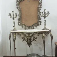 آینه شمعدون برنزی|بوفه، ویترین، کنسول|ساری, |دیوار