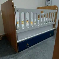 تخت خواب کودک دوحالته از بدوتولد تا ۶سالگی|تخت و صندلی بچه|تهران, جنت‌آباد شمالی|دیوار