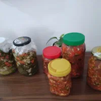 سالاد فصل و ترشی خانگی