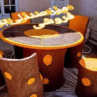 میز صندلی بتونی طرح چوب|میز و صندلی غذاخوری|مشهد, تبادکان|دیوار