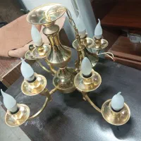 لوستر ۸ شعله قدیمی برنجی در حد