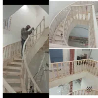 پله گرد چوبی نرده پارمیس پله معلق، کاور پله دوبلکس|مصالح و تجهیزات ساختمان|مشهد, کشاورز|دیوار