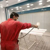 رنگ کاری چوب پلی اورتان درب کابینت و نما cnc