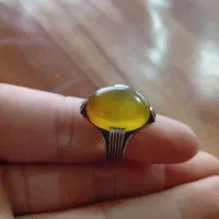 انگشتر نقره عقیق زرد اصل شرفالشمس