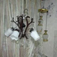 دوتا لوستر یکی سه شعله ویکی پنج شعله|لوستر و چراغ آویز|فردیس, سرحدی|دیوار