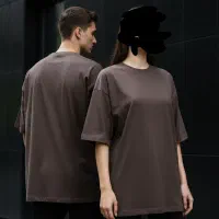 تیشرت باکسی بیسیک لانگ پارچه پنبه سوپر خالص