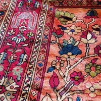 دورو تمام ابریشم ، طرح بختیاری و تک درخت|فرش|بجنورد, |دیوار