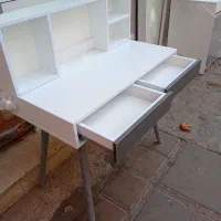 میز تحریر و کتابخانه MDF سفید
