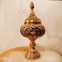 شکلات مسی گنبدی/تراش دست/ظروف مسی/کویر مس|ظروف سرو و پذیرایی|یزد, |دیوار