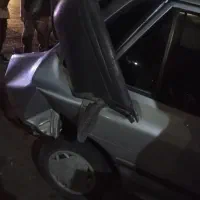 پراید مدل ۸۴ تصادفی شاسی جلو سالم