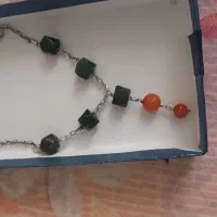 گردنبند  نقره  وسنگ یشم