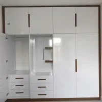 کمددیواری ام دی اف اقساطی سفید صابونی کدh591