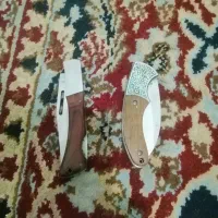 چاقو استیل رنگ ثابت ضامن دار و چاقو کوهنوردی