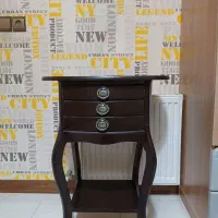 میز تلفن چوبی