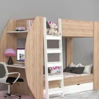 تخت دوطبقه میز تحریر دار 2طبقه