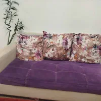 مبل خوشرنگ 7نفره|مبلمان خانگی و میز عسلی|رشت, منظریه|دیوار