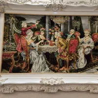 تابلوفرش دستبافت چله ابریشم شرابخوار