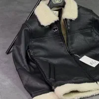 کاپشن چرم بوفالو وارداتی خز مشکی و سفید(آقایمد)|لباس|بیرجند, |دیوار