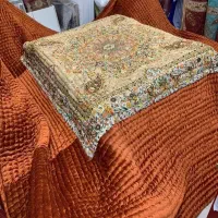 لحاف کرسی دستدوز پولوسو سلطنتی بالوازم کامل سفارشی|رختخواب، بالش، پتو|تهران, شهرک ولیعصر جنوبی|دیوار