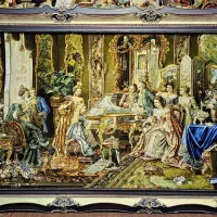 تابلو فرش پیانو زن ۱۰۰*۱۵۰|تابلو فرش|تهران, علم و صنعت|دیوار