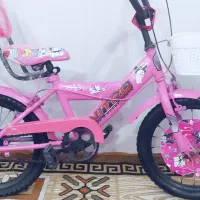 دوچرخه دخترانه صورتی سایز 16 نو سالم محکم