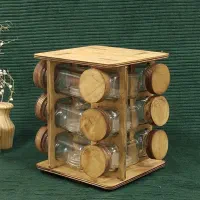 جا ادویه چوبی|ظروف نگهدارنده، پلاستیکی، یک‌بارمصرف|قزوین, |دیوار