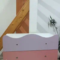 سرویس چوبی دخترانه سفید صورتی