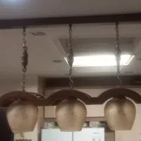 لوسترنهارخوری ریلی خطی چوبی اپن کانتری حباب شاخه|لوستر و چراغ آویز|تهران, نصرت|دیوار