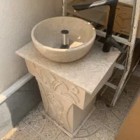 روشویی سنگی باشیرالات روش