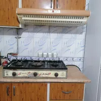 کابینت فلزی و هود سینک و شیر آب