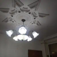 لوستر 5گل سالم سالم رنگ سفید|لوستر و چراغ آویز|رشت, یخسازی|دیوار