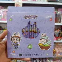 لوازم تحریر / مداد رنگی با کیفیت طرح لبوبو 24 رنگ