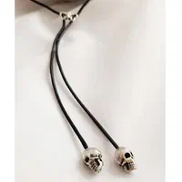 گردنبند بند چرمی آویزدار اسکلت نقره ای|بدلیجات|سنندج, |دیوار