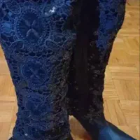 چکمه ساتن گیپور پولک دار   نو|کیف، کفش، کمربند|تهران, امانیه|دیوار