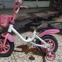 دوچرخه کودک صورتی سایز ۱۶|دوچرخه، اسکیت، اسکوتر|اهواز, کوی مهدیس|دیوار