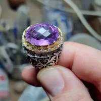 انگشتر نقره آمیتیس دستساز|جواهرات|اراک, |دیوار