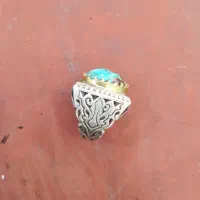 انگشتر فیروزه. انگشتر نقره