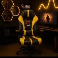 صندلی گیمینگ دورنگی فلزی