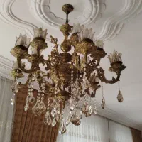 لوستر برنز ۱۲شاخه|لوستر و چراغ آویز|ماکو, |دیوار