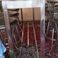 دو تا میز تمام استیل درجه یک با ۸ عدد صندلی|میز و صندلی غذاخوری|تهران, نیروی هوایی (پیروزی)|دیوار