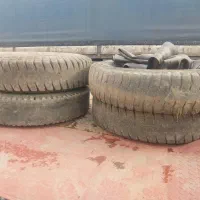 لاستیک ۱۲ ۲۰ چهار حلقه همراه با تیوپ و نوار سالم